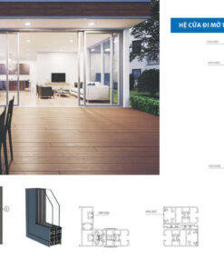 cua di truot nhom cau cach nhiet