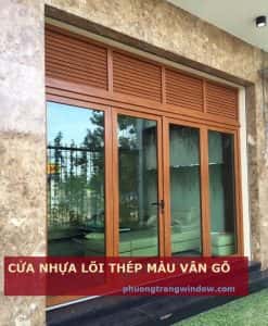 cửa nhựa lõi thép vân gỗ