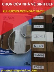 mẫu cửa nhà vệ sinh đẹp, cửa nhà tắm giả gỗ