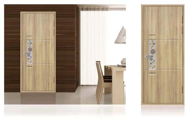 Cửa nhựa lõi thép Hàn Quốc giả gỗ cho phòng làm việc