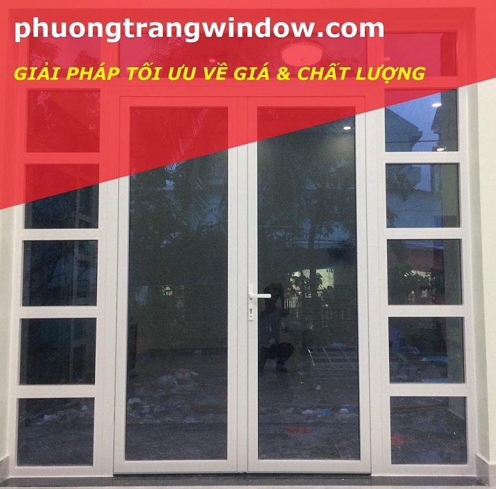 Mẫu cửa nhôm xingfa 4 cánh chia ô đẹp Mẫu cửa nhôm xingfa 4 cánh chia ô đẹp