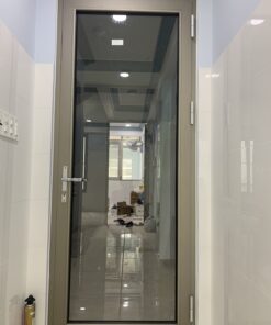 cửa nhôm 1 cánh màu vàng sampanh