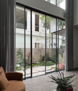 cửa nhôm lùa hệ slim