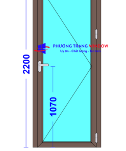 cửa đi 1 cánh mở quay